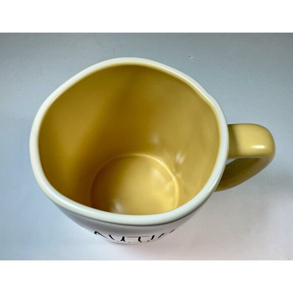 Rae Dunn Magenta BEAUTIFUL DAY 20 oz Coffee Mug White & Yellow Inspirational 5" - Picture 5 of 11